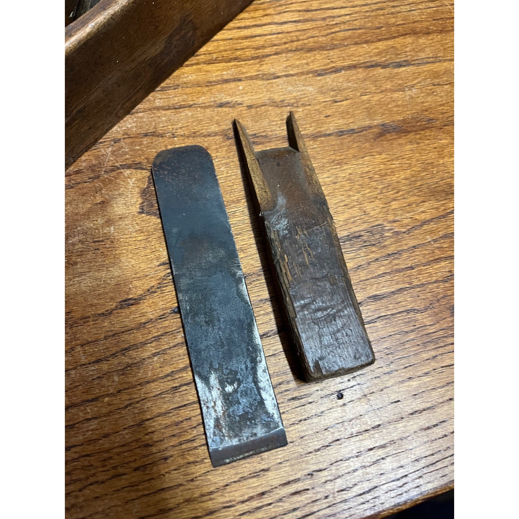 Antique Primitive German Peugeot Freres Woodworking Plane 1-1/4" Tool Horned