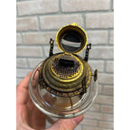 Antique Lomax Glass Oil Finger Lamp With Brass Banner Burner Pat Sep 20 1870