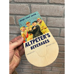 Vintage 1940s Altpeter's Beverage Baseball Heavy Cardboard Bottle Topper NOS NEW