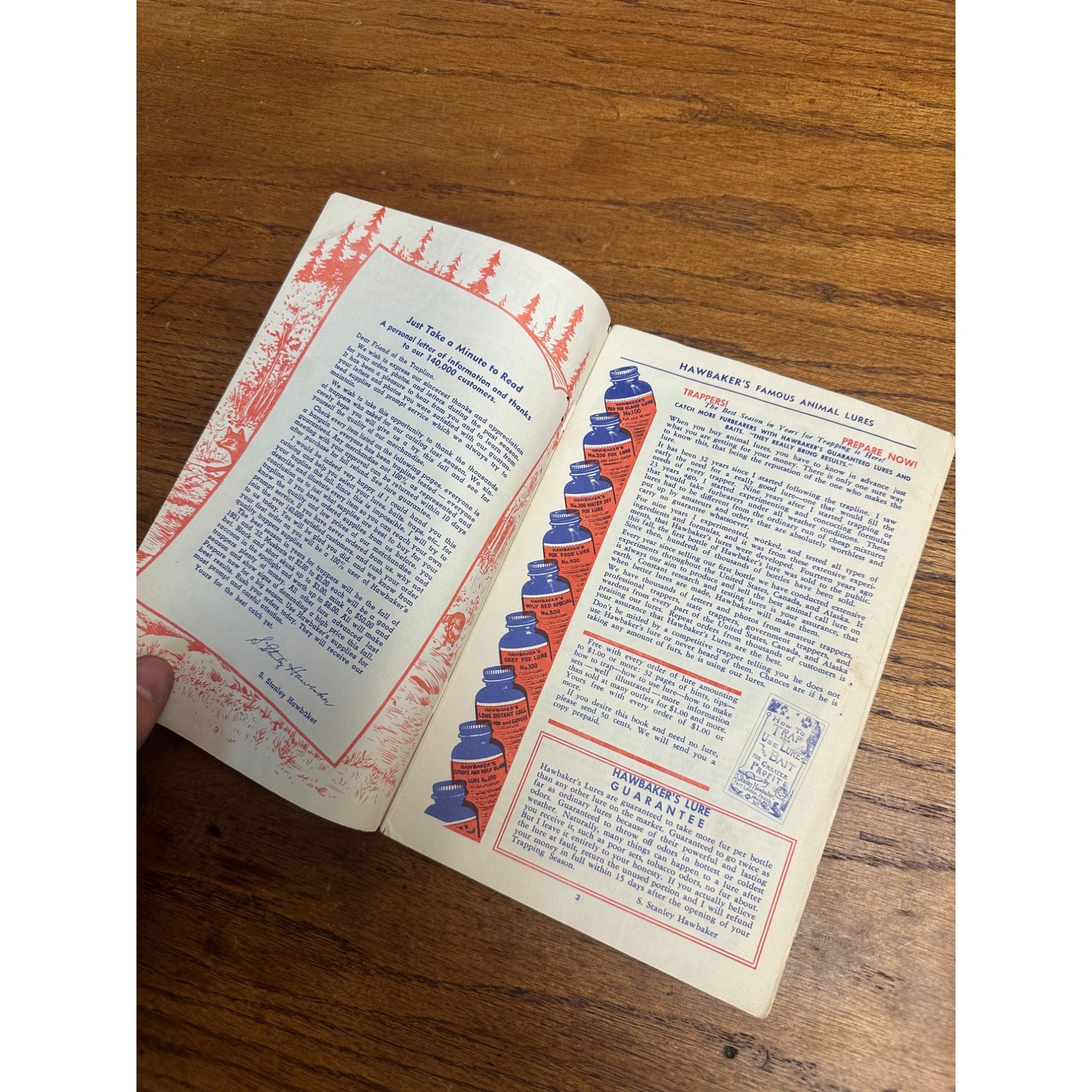 Vintage 1952 Hawbakers Trappers Supplies Catalog Fort Loudon Penn Pa Traps Lures