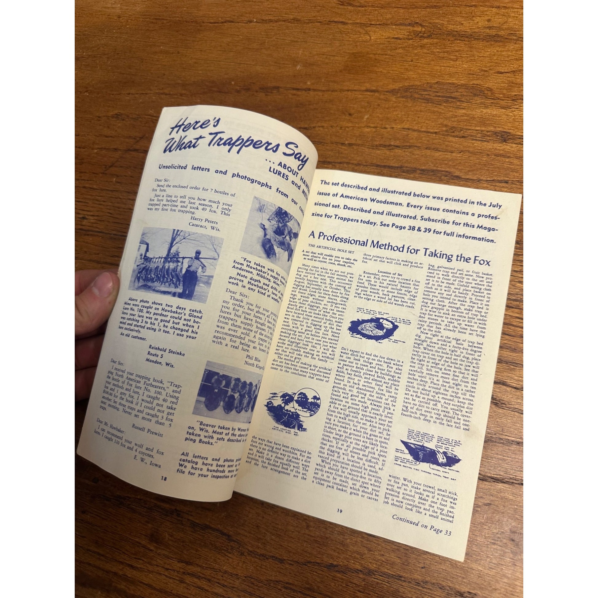 Vintage 1952 Hawbakers Trappers Supplies Catalog Fort Loudon Penn Pa Traps Lures