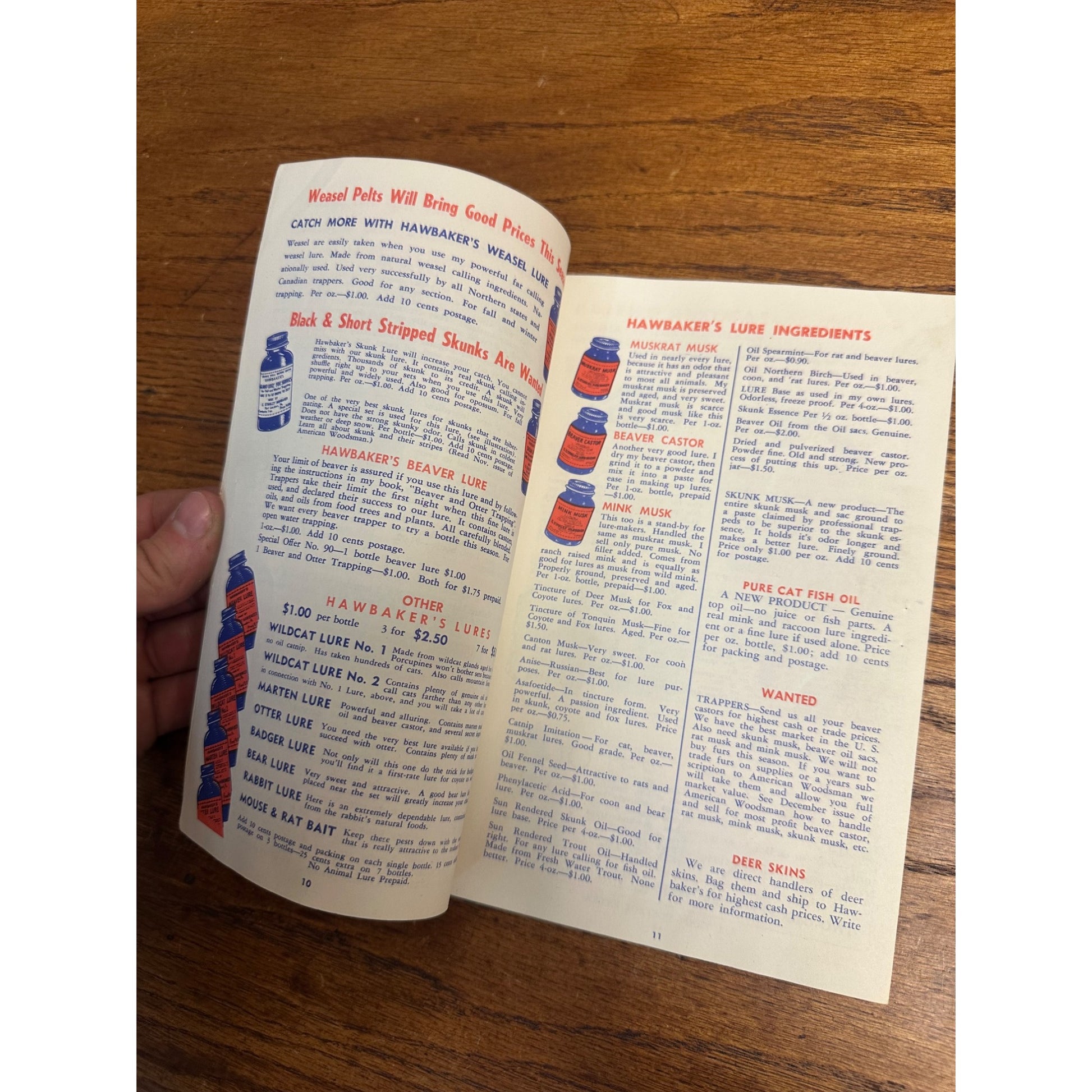Vintage 1952 Hawbakers Trappers Supplies Catalog Fort Loudon Penn Pa Traps Lures