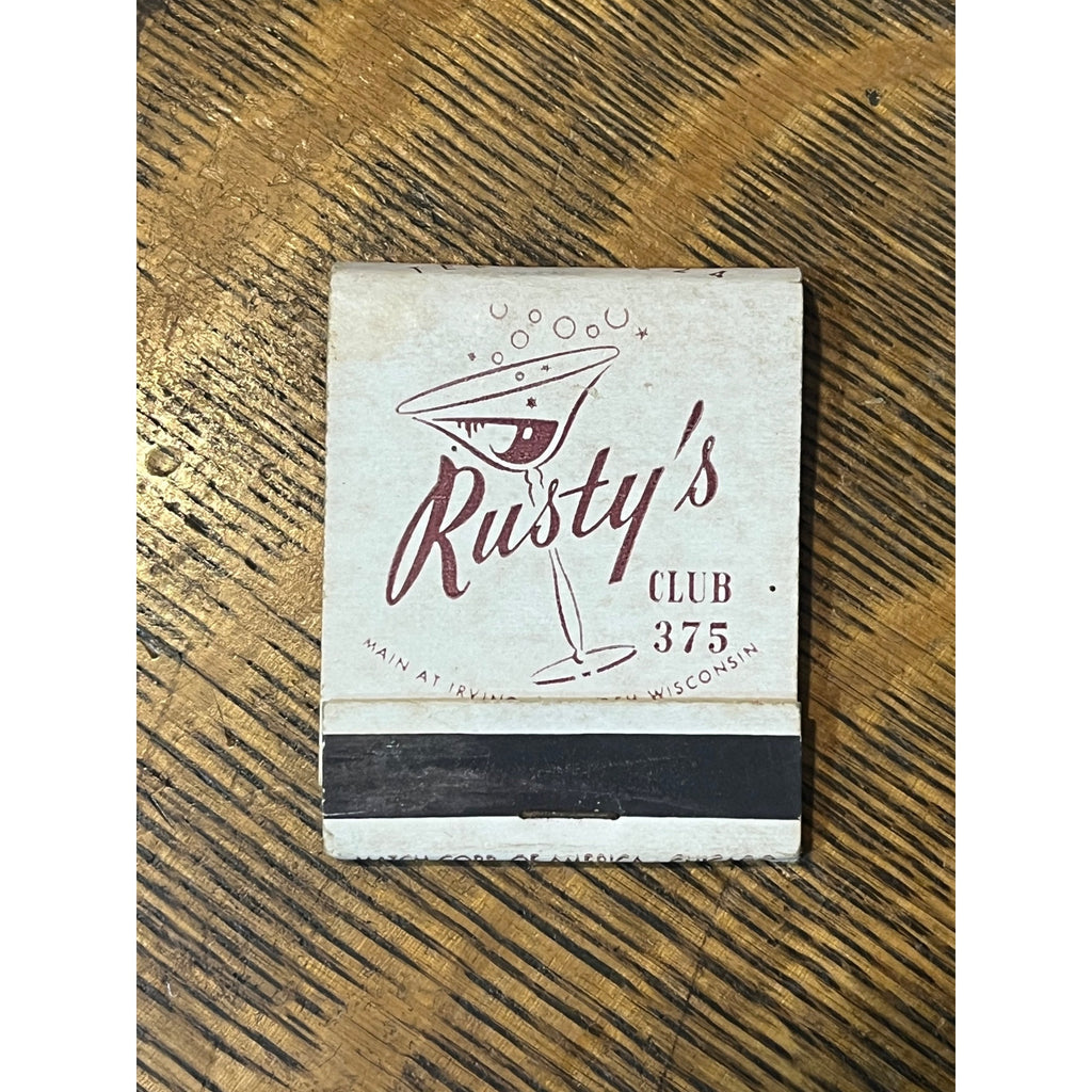 Vintage Matchbook Advertising Rusty's Club - Oshkosh, Wis.