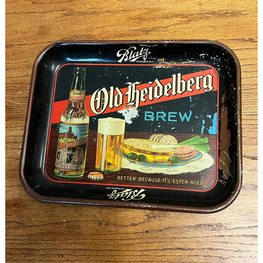 Vintage 1930s Blatz Old Heidelberg Beer Tray Milwaukee Wisconsin
