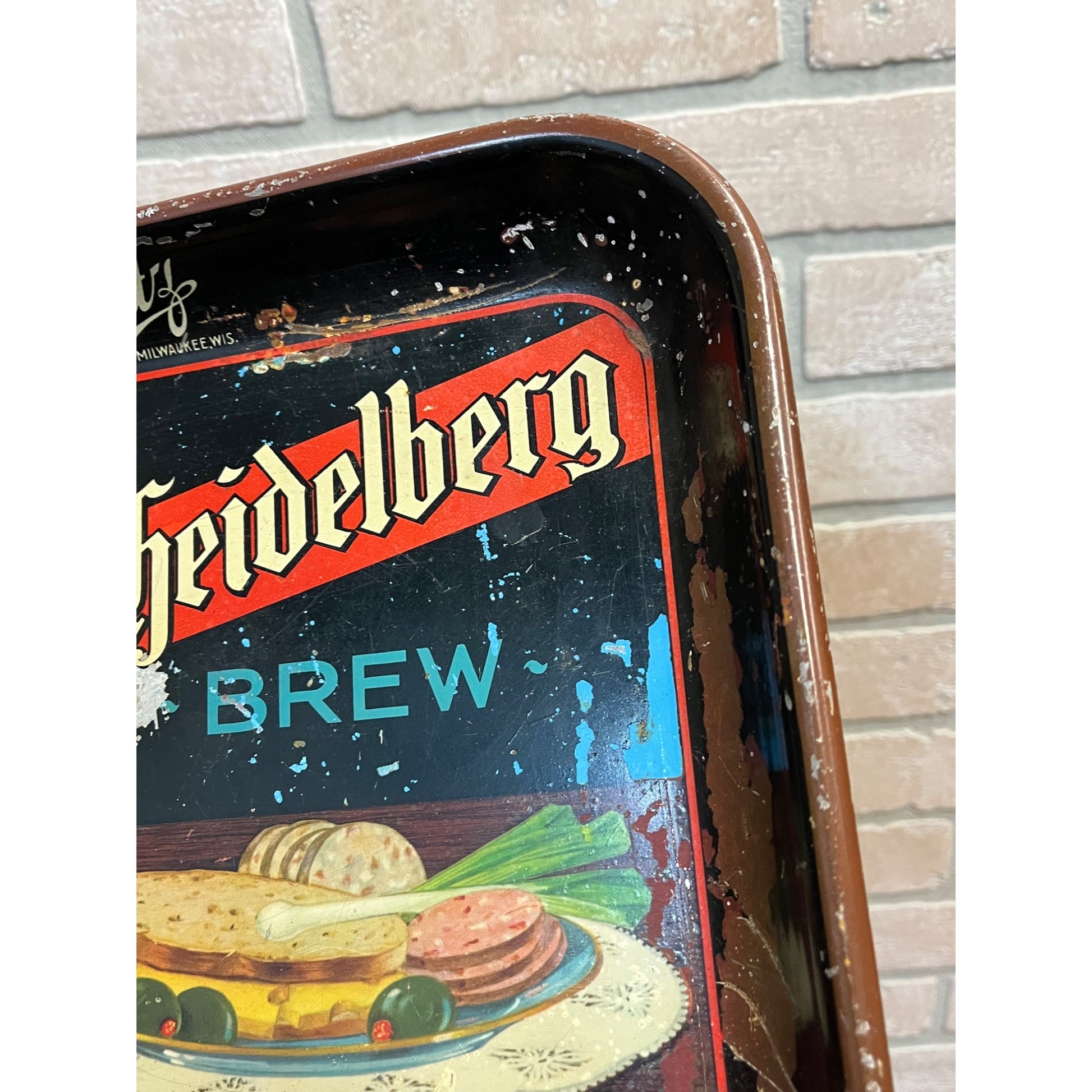 Vintage 1930s Blatz Old Heidelberg Beer Tray Milwaukee Wisconsin