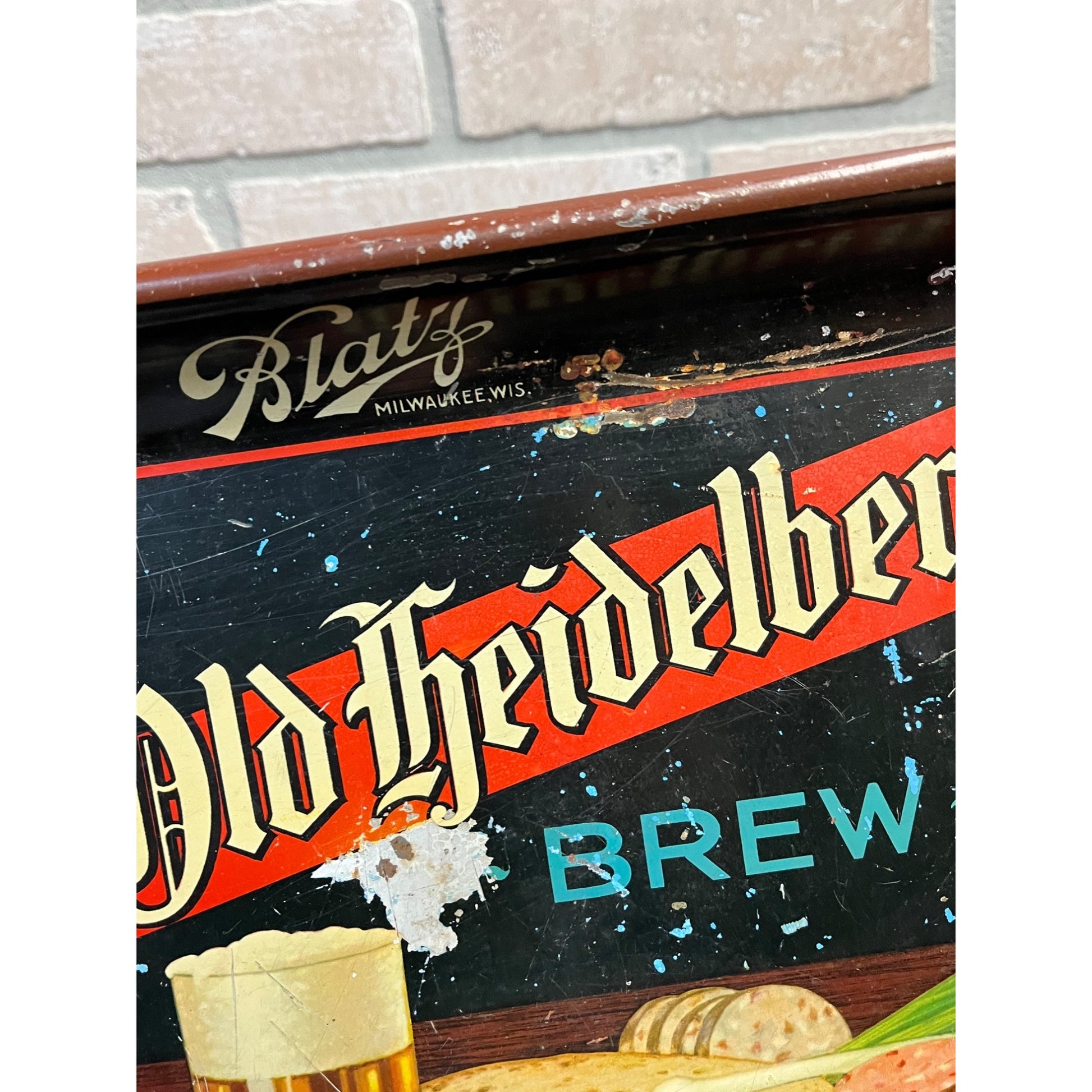Vintage 1930s Blatz Old Heidelberg Beer Tray Milwaukee Wisconsin
