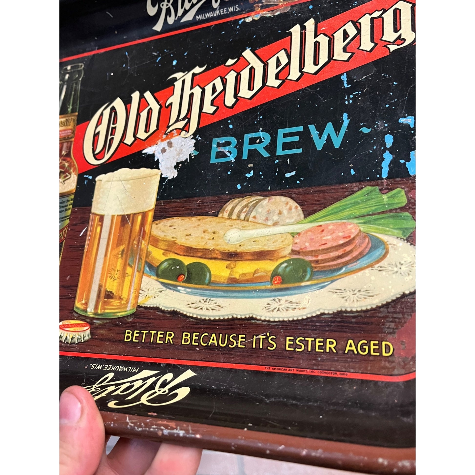 Vintage 1930s Blatz Old Heidelberg Beer Tray Milwaukee Wisconsin