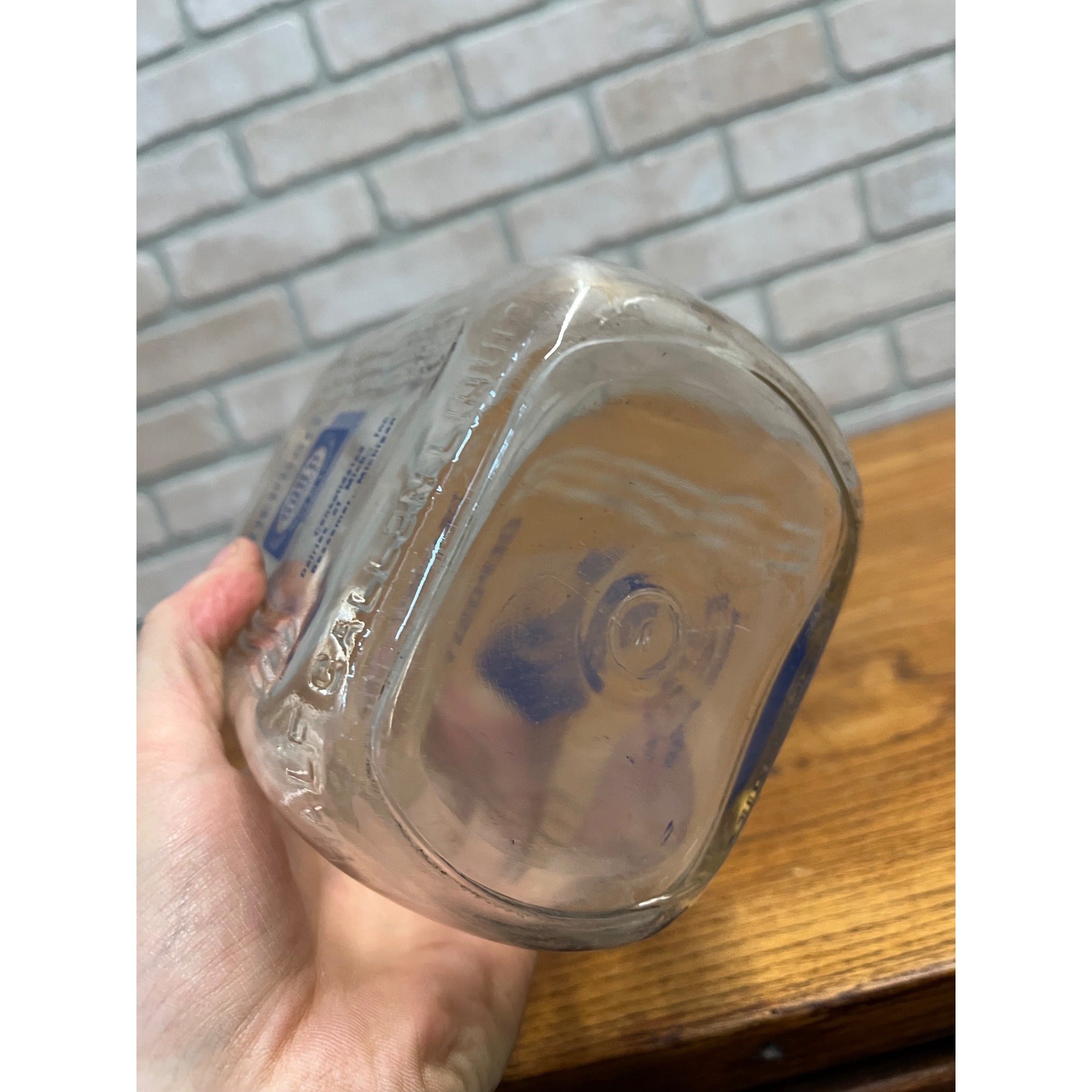 Vintage Blue Ribbon Dairy Milk Bottle Bessemer Michigan MI Half Gallon Glass