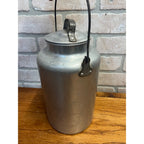Vintage Priscilla Ware Aluminum 4 Quart Cream Milk Can Pail w/ Handle Farmhouse