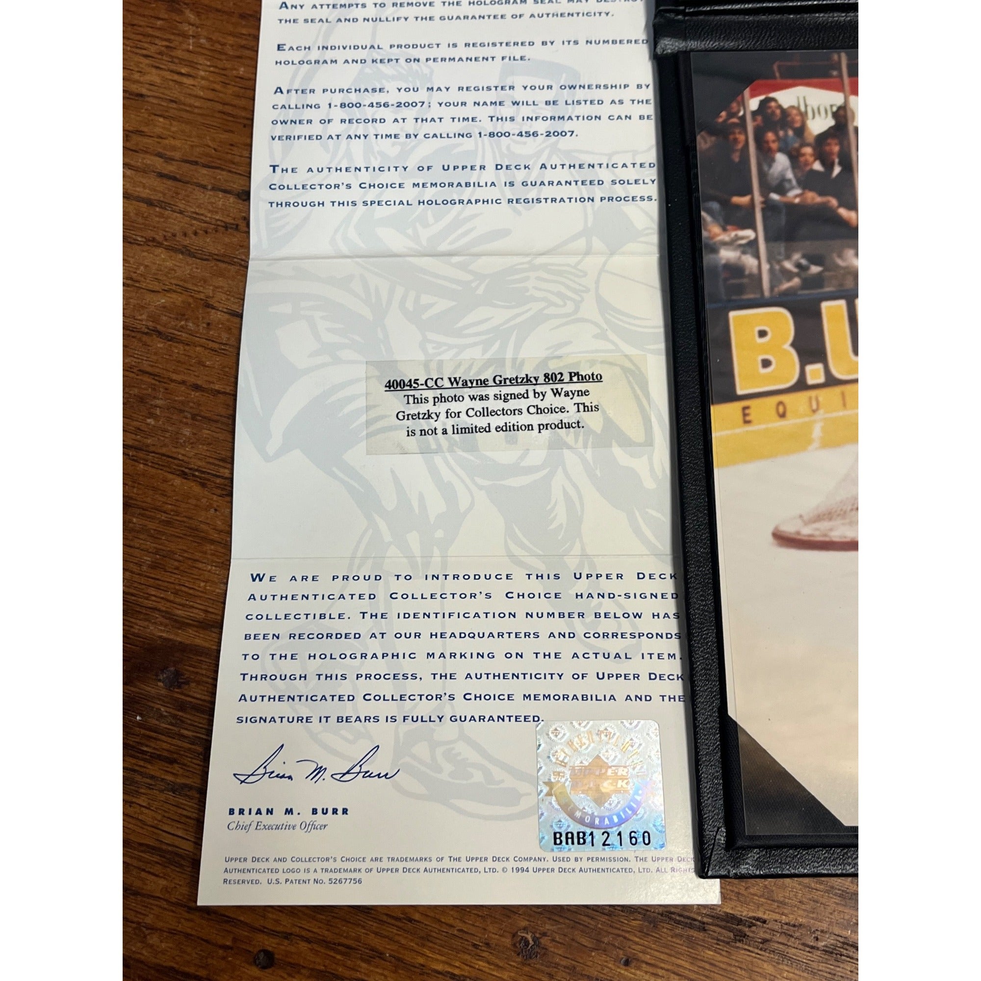 Wayne Gretzky Upper Deck Limited Edition 802 Goal Signed 8x10 Photo UDA