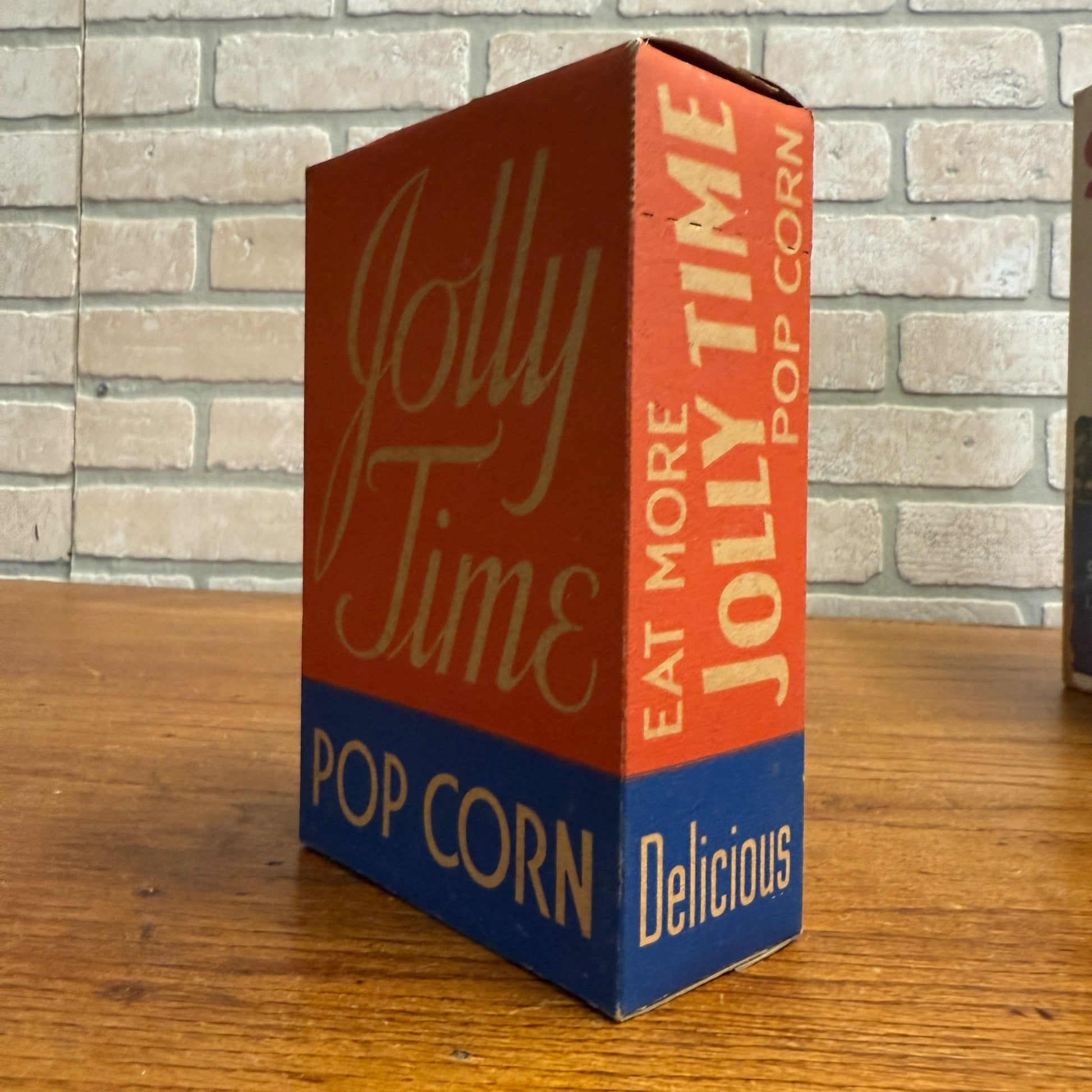 Vintage 1930s Jolly Time Brand Popcorn Movie Theater Box Sioux City Iowa