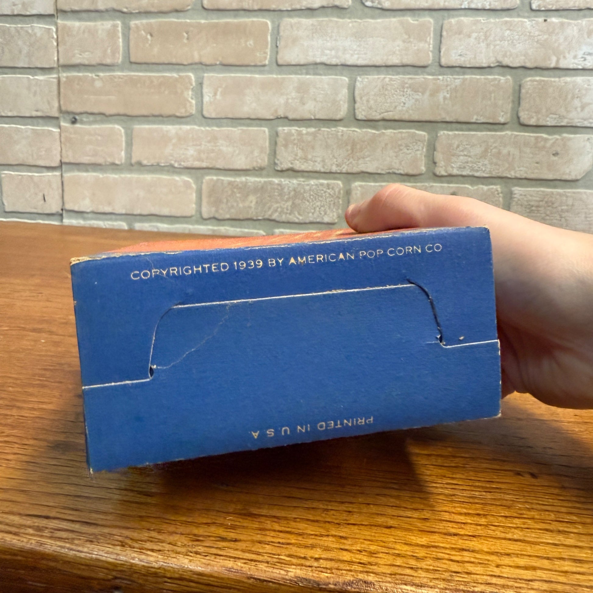 Vintage 1930s Jolly Time Brand Popcorn Movie Theater Box Sioux City Iowa