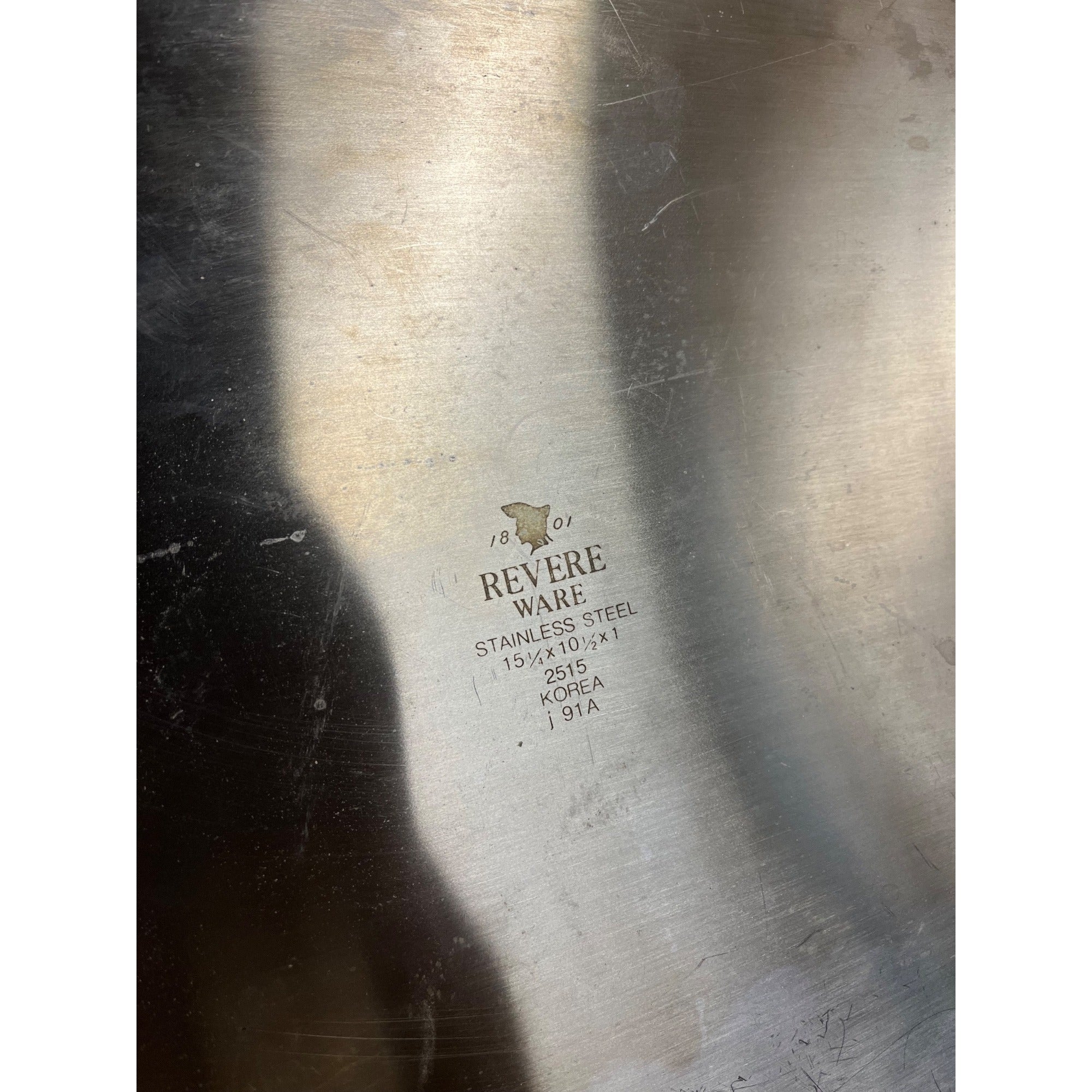 Vintage Revere Ware Stainless Steel Sheet/Cookie Pan #2515 15 1/4""x 10 1/2 x 1"