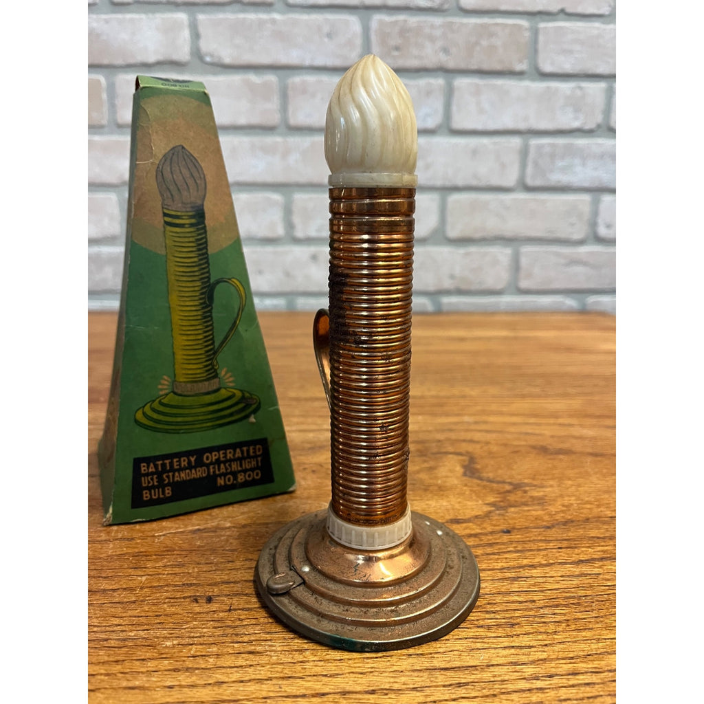 RARE Vintage 1950s Cosmos-Lite Candle Stick Flashlight Lift-Light w/ Box