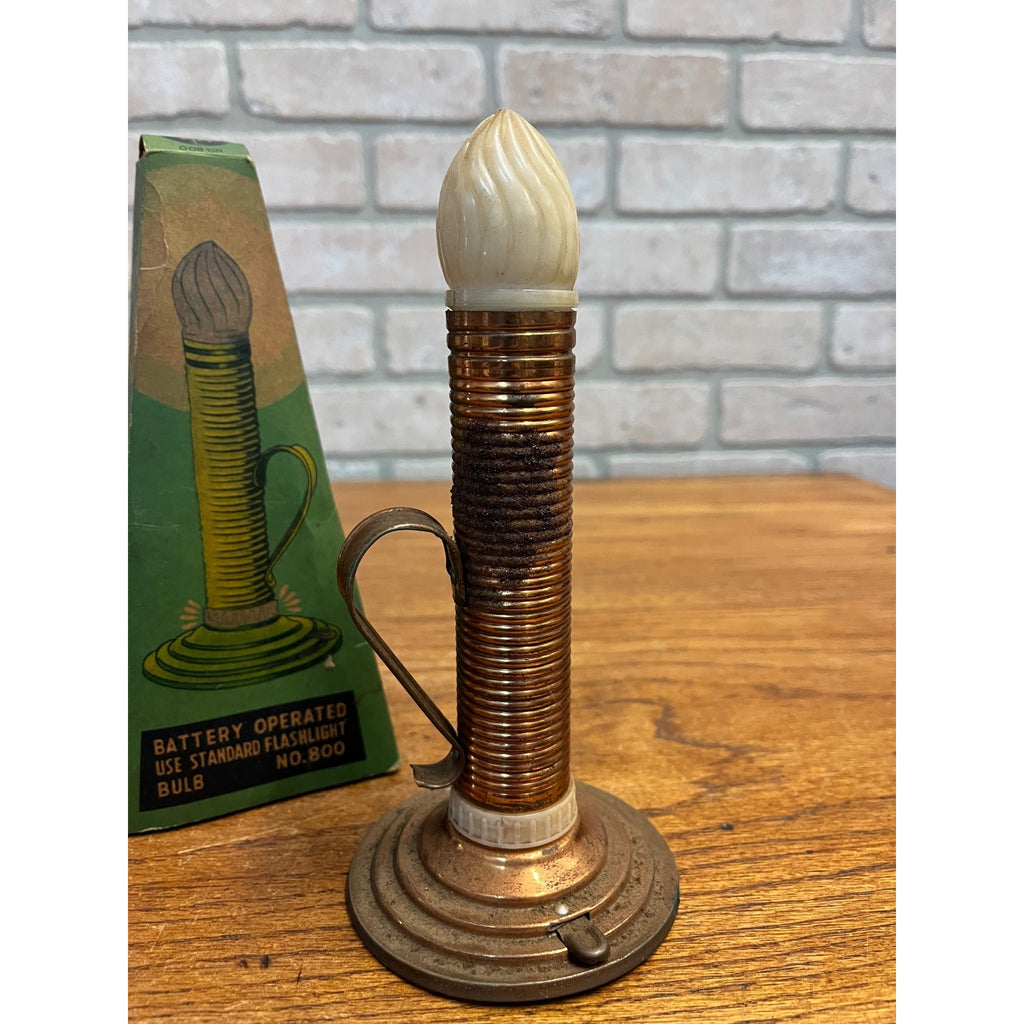 RARE Vintage 1950s Cosmos-Lite Candle Stick Flashlight Lift-Light w/ Box