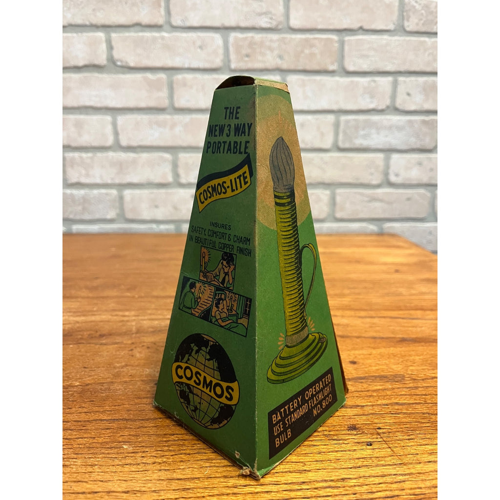 RARE Vintage 1950s Cosmos-Lite Candle Stick Flashlight Lift-Light w/ Box