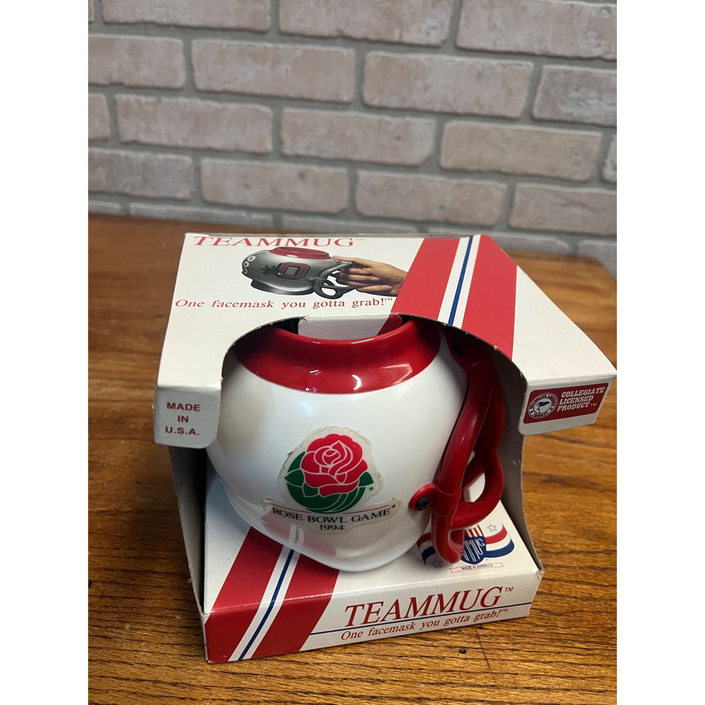 1994 Rose Bowl Wisconsin Badgers Mug Football Helmet Insulated Drink Holder NEW