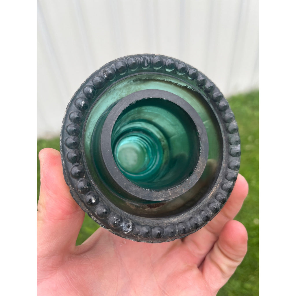 Antique Hemingray No. 40 Aqua Blue Green Glass Telephone Insulator