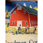 1920s Advertising Calendar Poster Fuller Goodman Farm Barn Dairy Scene