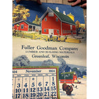 1920s Advertising Calendar Poster Fuller Goodman Farm Barn Dairy Scene