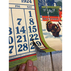 1920s Advertising Calendar Poster Fuller Goodman Farm Barn Dairy Scene