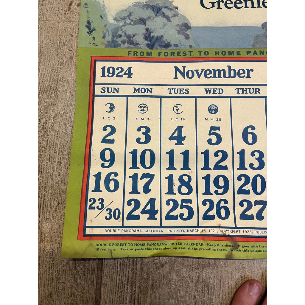 1920s Advertising Calendar Poster Fuller Goodman Farm Barn Dairy Scene