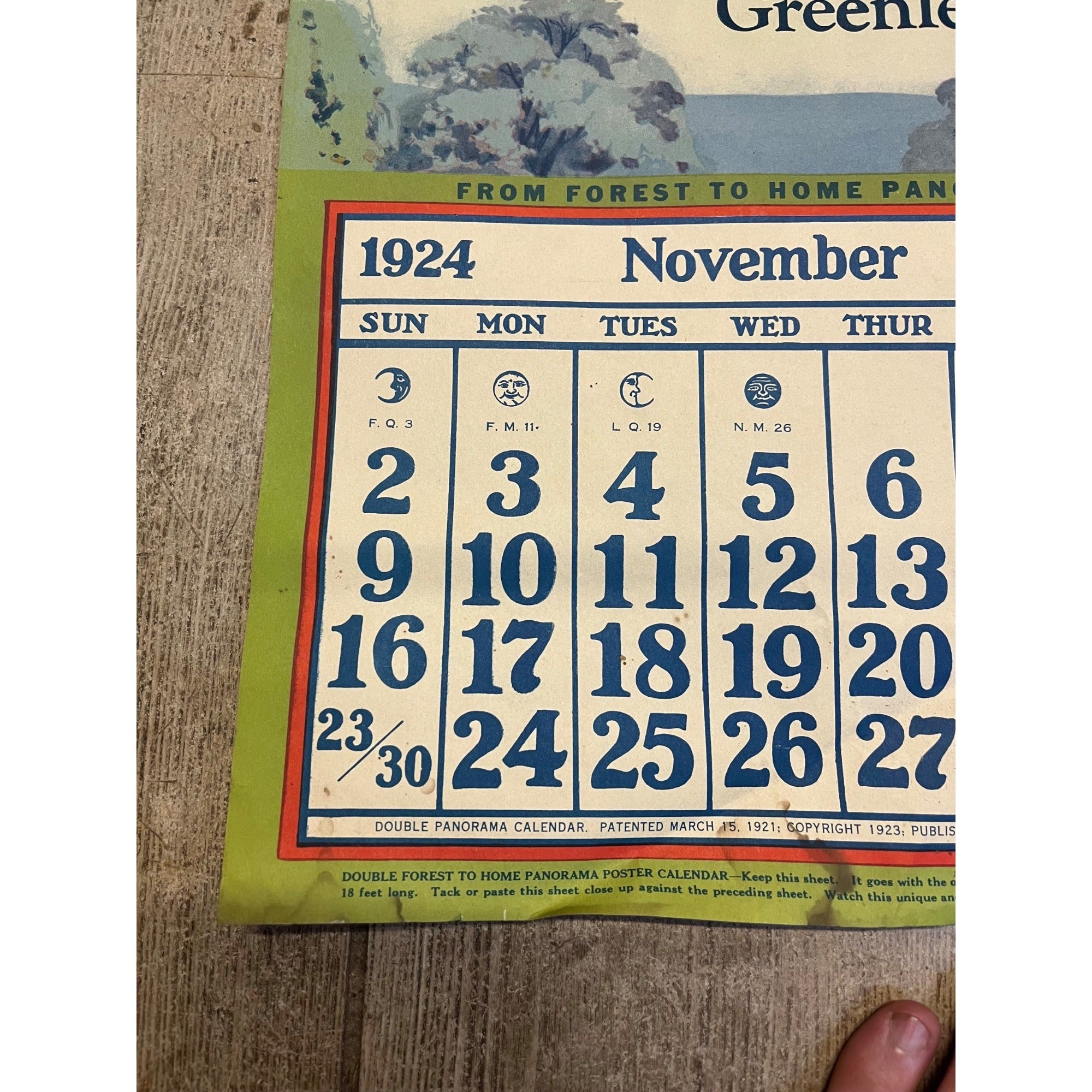 1920s Advertising Calendar Poster Fuller Goodman Farm Barn Dairy Scene