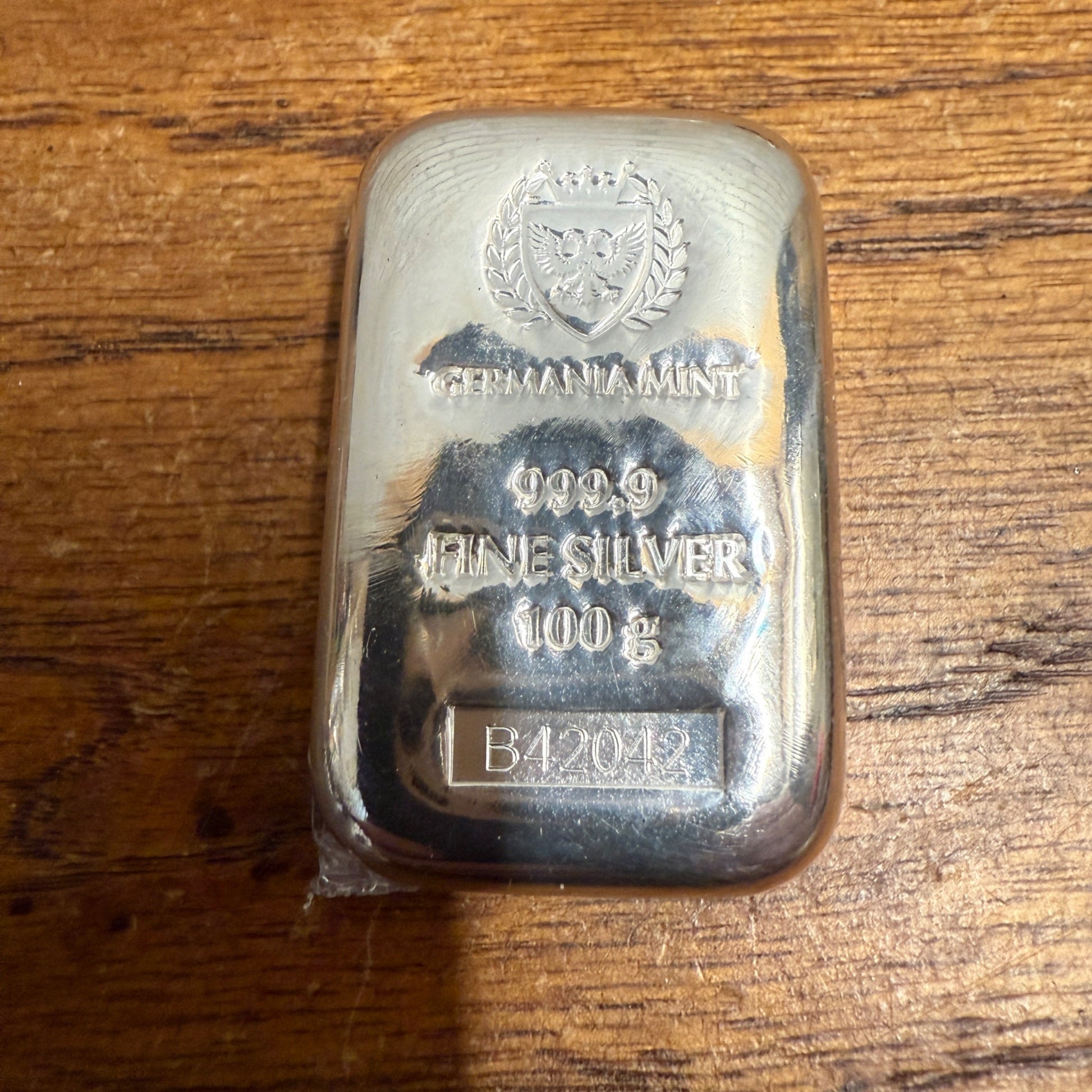 100g Fine Silver Bar 3.224 oz Germania Mint Precious Metals