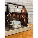 Antique Old Handmade Folk Art Wooden Primitive LARGE Lighted Christmas House