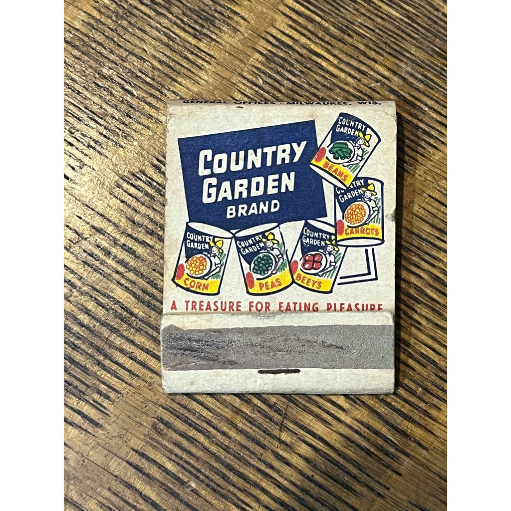 VINTAGE Matchbook Advertising Country Gardens Inc. Milwaukee, Wis.
