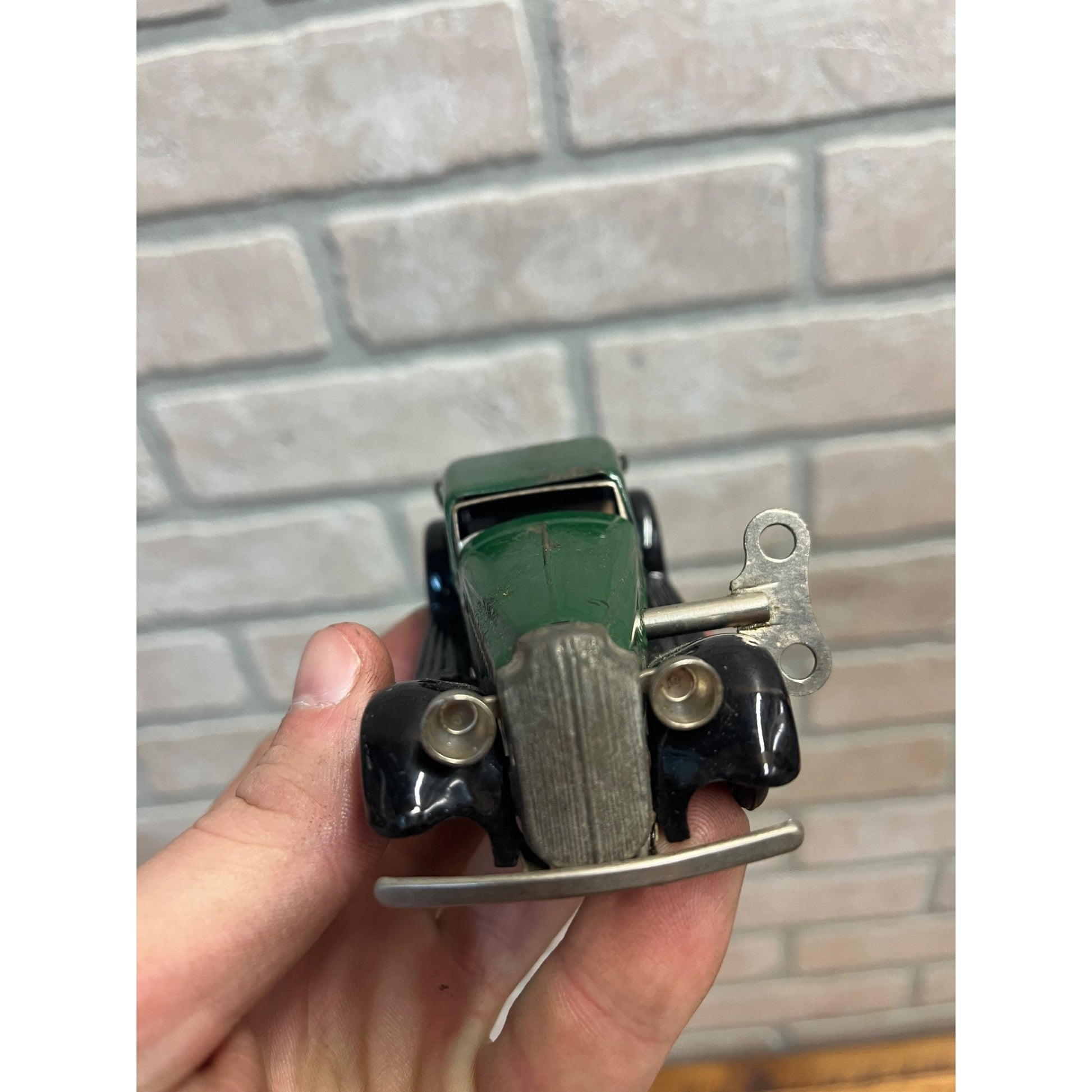 Vintage Triang Minic Green Vauxhall Cabriolet 19M w/ Key - Parts