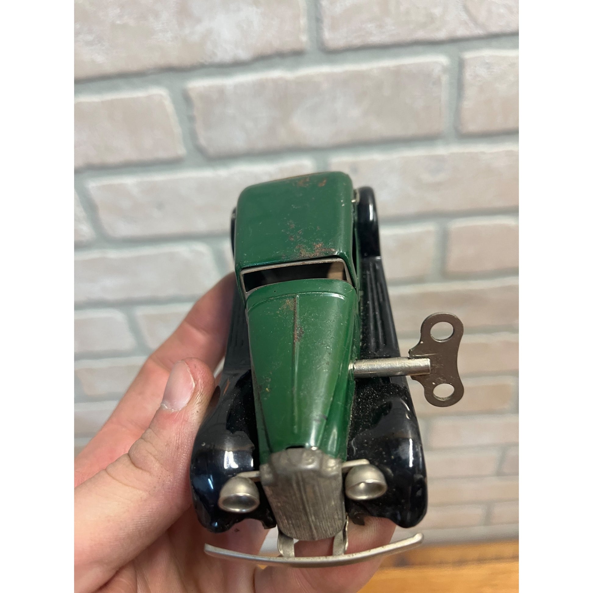 Vintage Triang Minic Green Vauxhall Cabriolet 19M w/ Key - Parts