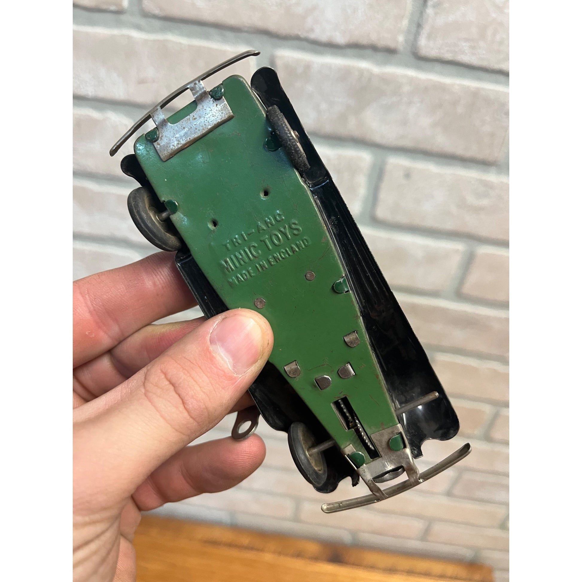 Vintage Triang Minic Green Vauxhall Cabriolet 19M w/ Key - Parts