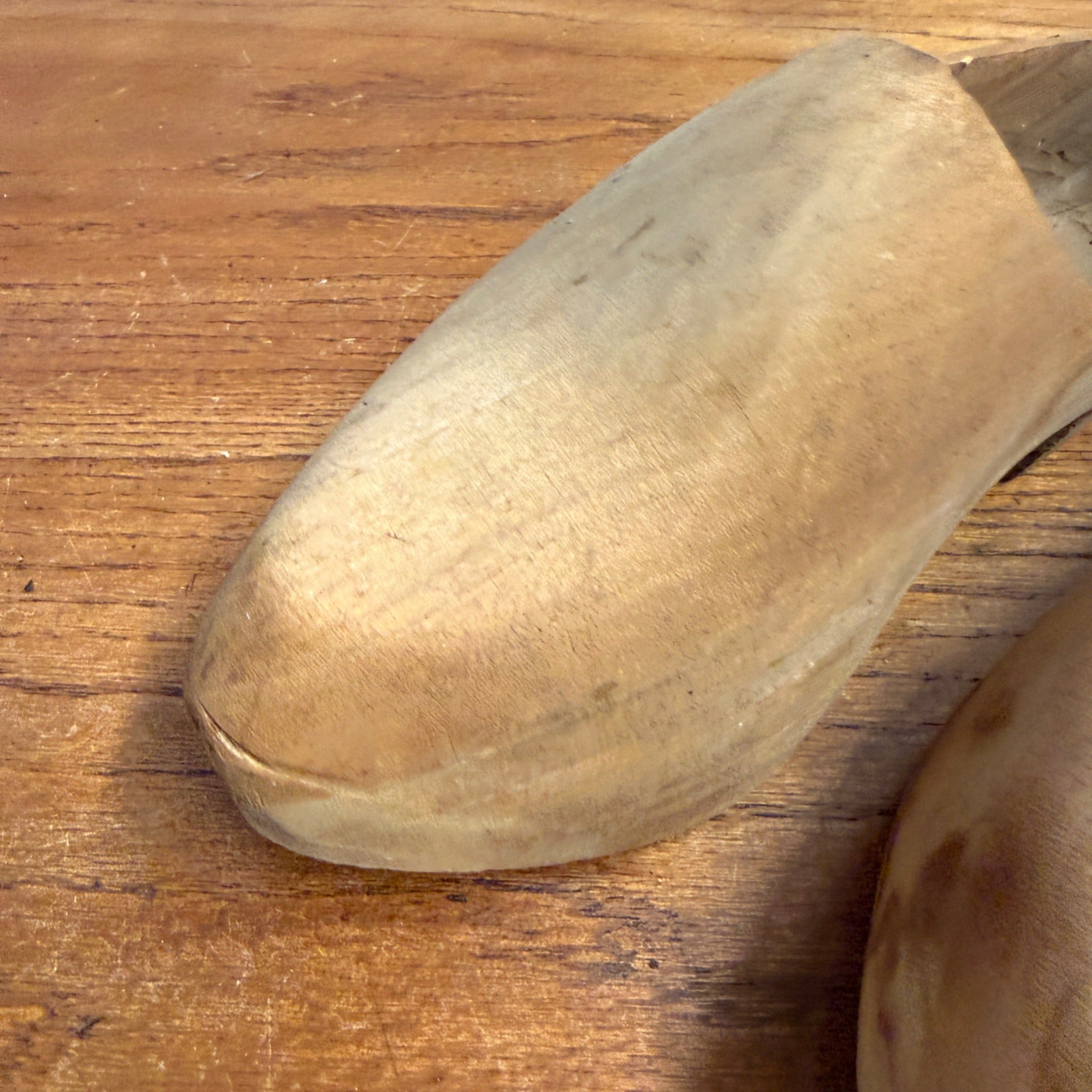 Antique Wooden Hand Carved Clog Shoes Primitive Decor
