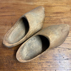 Antique Wooden Hand Carved Clog Shoes Primitive Decor