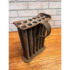 Early Antique 12 Tube Tin Taper Candle Mold Primitive Farmhouse AAFA Folk Art