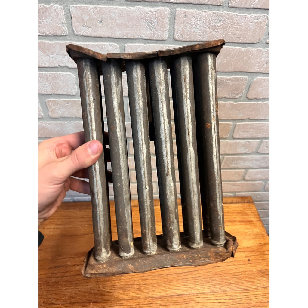 Early Antique 12 Tube Tin Taper Candle Mold Primitive Farmhouse AAFA Folk Art