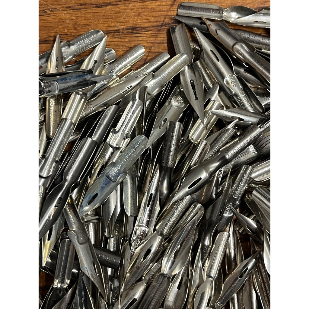 Vintage HUGE LOT Fountain Pen NIBs Esterbrook, Spencerian, Radio Pen ++