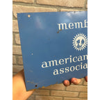 Vintage American Dairy Association Member Tin Milk Cow Double Sided Tin Sign Farm
