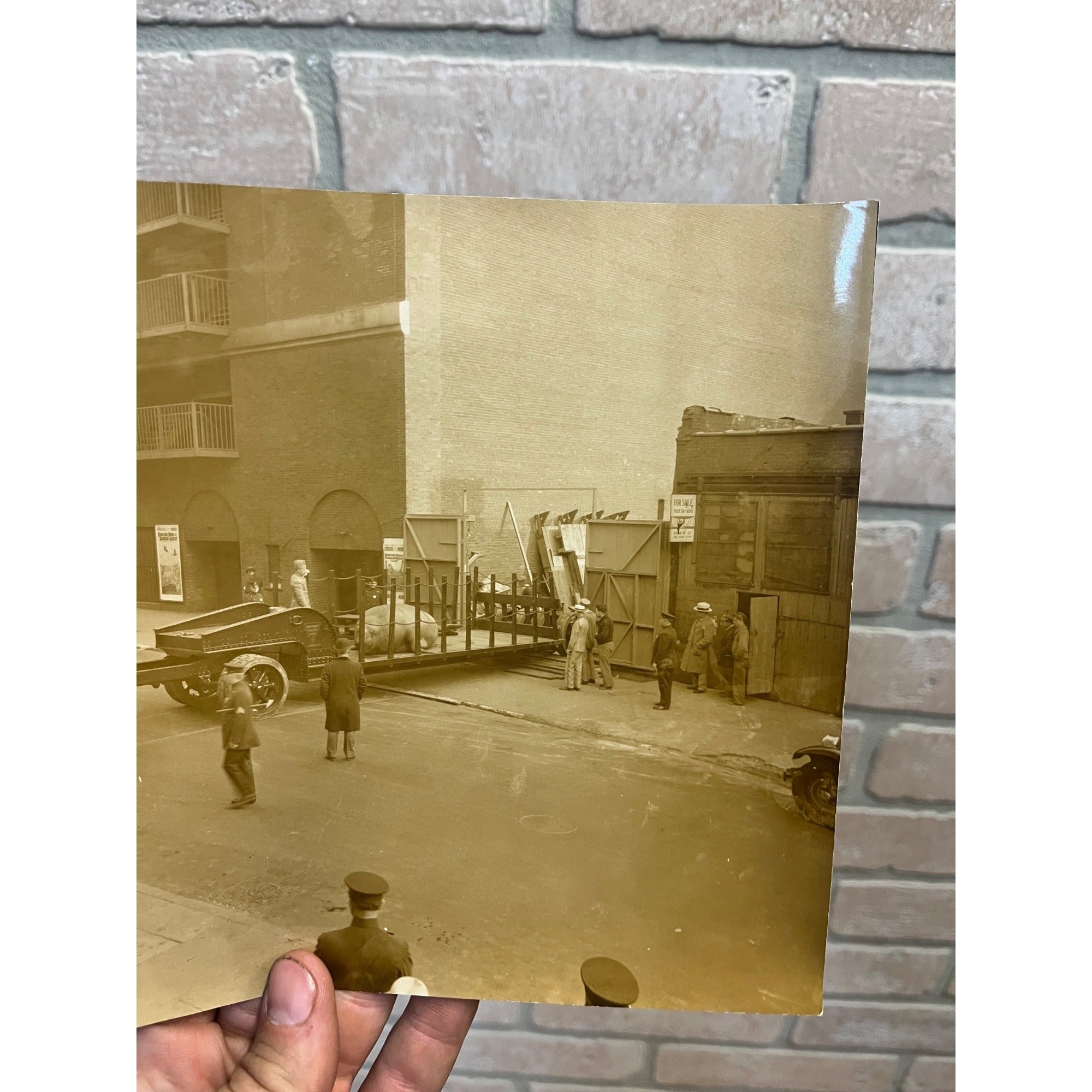 Original 1920 Walter Tractor Truck Factory Photo Manatee Ringling Bros Circus NY