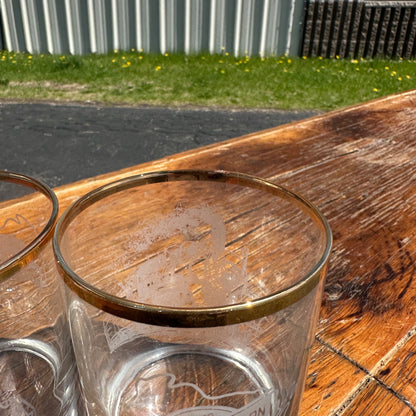 Chicago Northwestern Railroad Wisconsin Division Glasses Set of (2) Cocktail