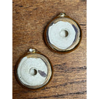 Vintage Miniature Clock Figural Salt & Pepper Shakers 1" Small Gold-Tone