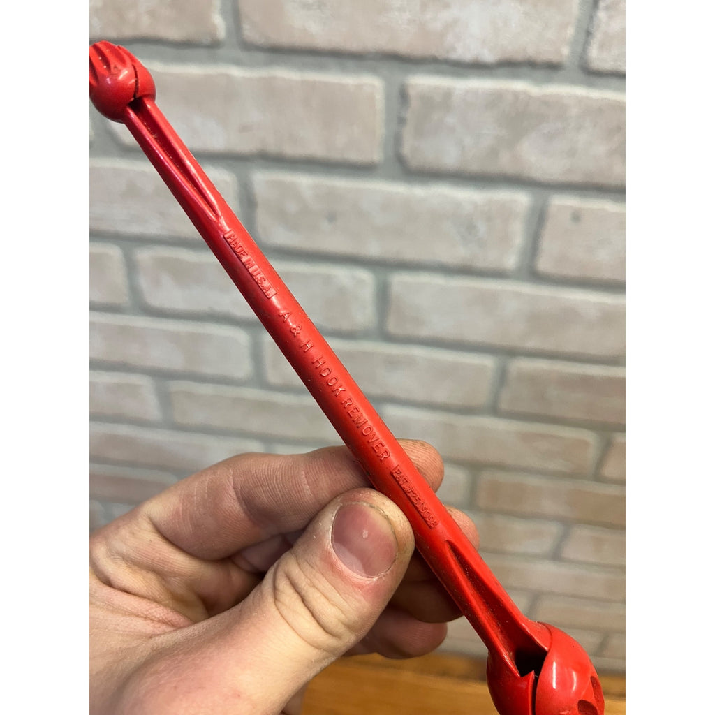 Vintage A & H Hook Remover Made in USA Red Plastic
