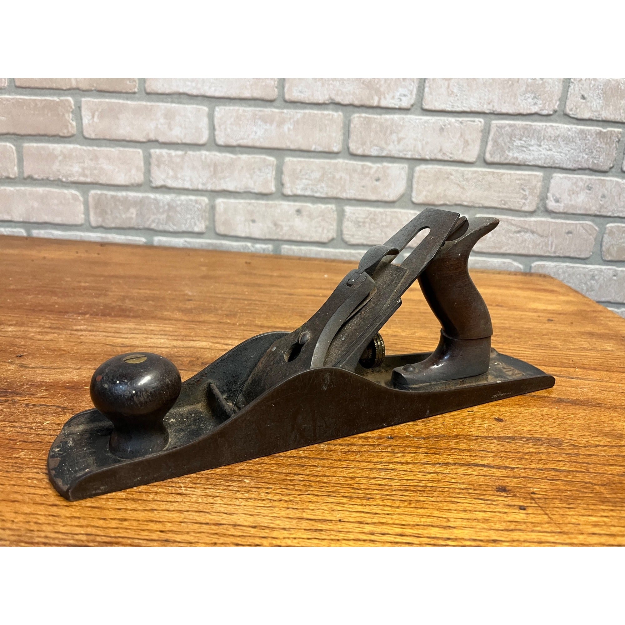 Vintage Stanley Bailey No.5 Smooth Bottom Hand Plane Woodworking Tool
