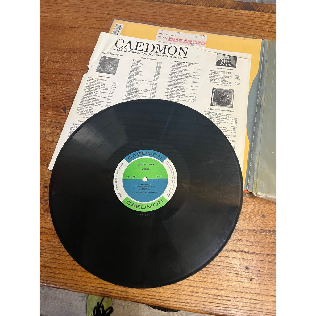 Gertrude Stein Reads From Her Works Caedmon Records – TC-1050 Original LP