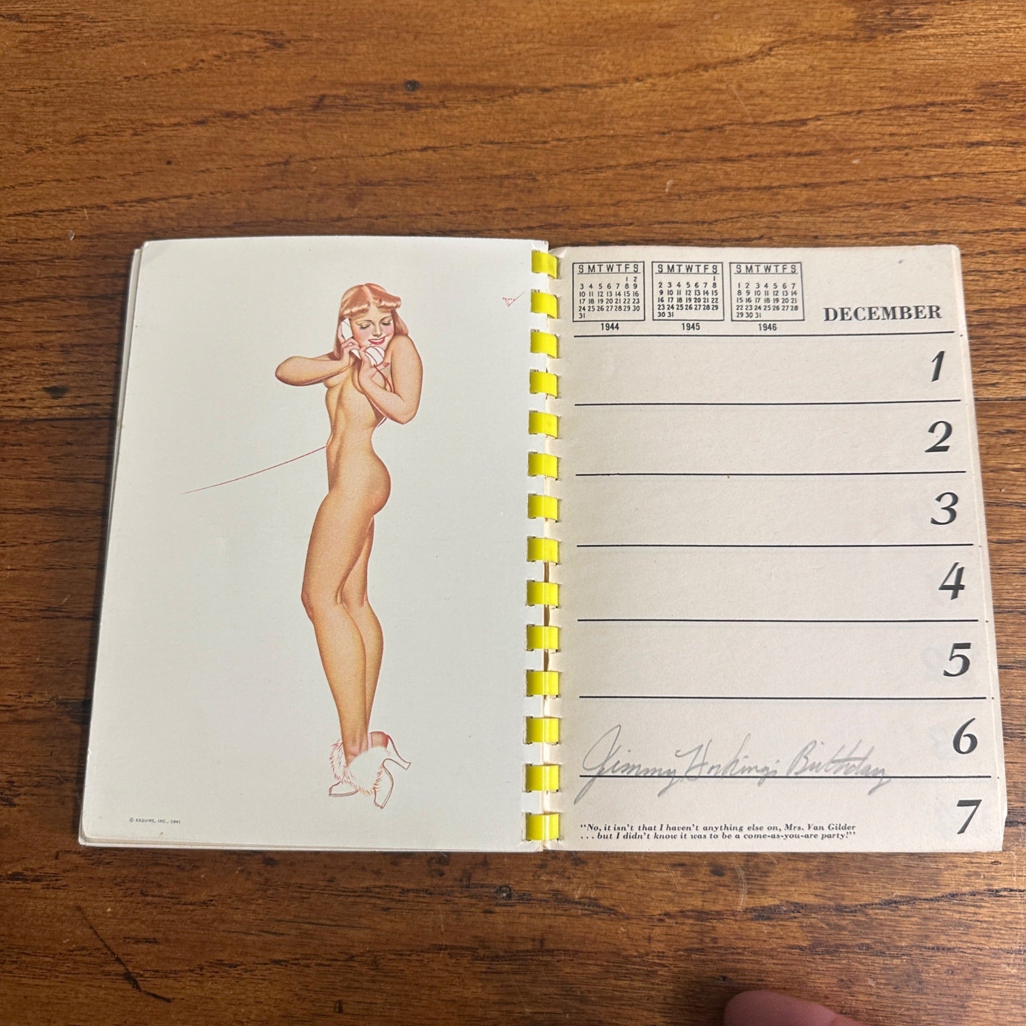 Vintage 1941 Petty Phone Numbers Esquire Book Pinup Girls