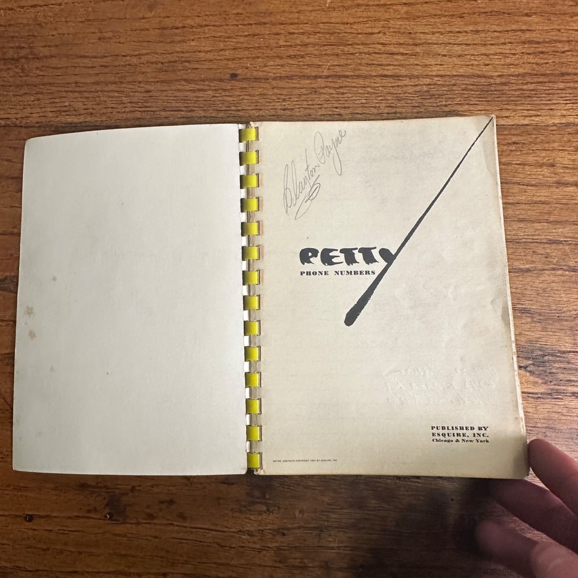 Vintage 1941 Petty Phone Numbers Esquire Book Pinup Girls