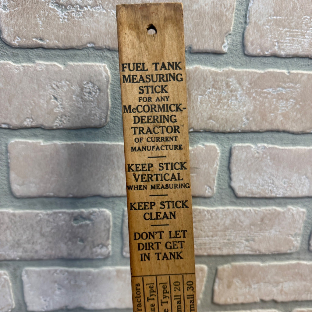Original 1930s Era McCormick Deering Tractor Fuel Measuring Stick Eldorado Wis