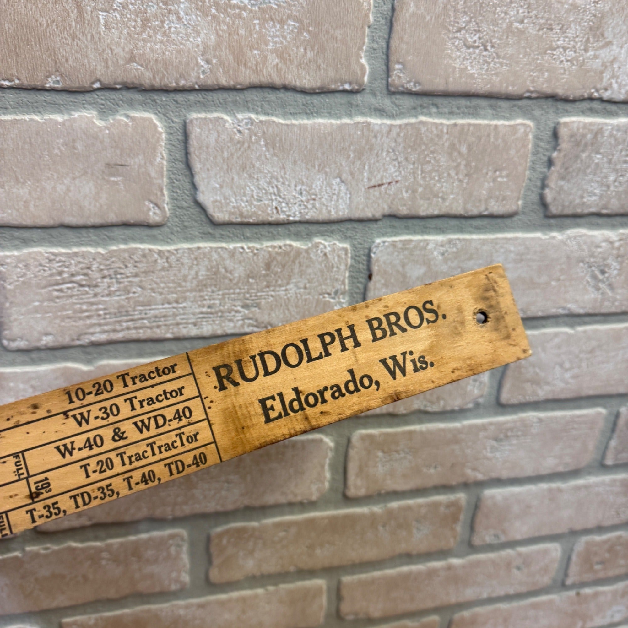 Original 1930s Era McCormick Deering Tractor Fuel Measuring Stick Eldorado Wis