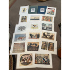 American Primitive Watercolors Complete Color Plates Folio Art (Full Set Of 16)